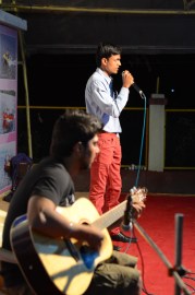 Prasad giving a singing performance